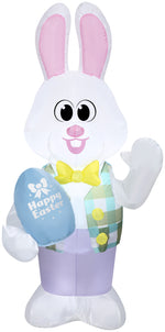 Load image into Gallery viewer, Gemmy 4 ft Airblown Easter Bunny, White
