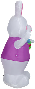 Load image into Gallery viewer, Gemmy Airblown Bunny w/Easter Egg OPP, 7 ft Tall, white
