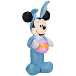 Load image into Gallery viewer, Gemmy Airblown Inflatable 4ft Mickey in Blue Bunny Suit Disney Easter Yard Decor
