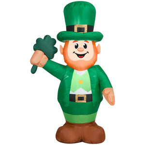 Gemmy Airblown Inflatable Leprechaun, 3.5 ft Tall, Green