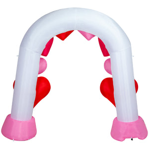 Gemmy Airblown Inflatable Archway Heart, 9.5 ft Tall, Red