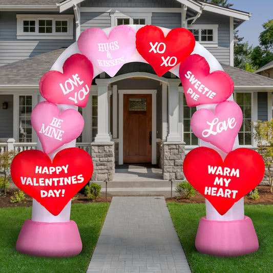 Inflatable Archway Heart, 9.5 ft Tall, Red lifestyle