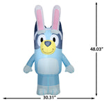 Load image into Gallery viewer, Gemmy Airblown Inflatable 4ft Bluey w/Pink Bunny Ears Bluey Easter Yard Decor
