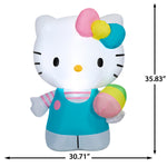 Load image into Gallery viewer, Gemmy Airblown Inflatable 3ft Easter Spring Blooms Hello Kitty Sanrio Easter Yard Decor
