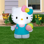 Load image into Gallery viewer, Gemmy Airblown Inflatable 3ft Easter Spring Blooms Hello Kitty Sanrio Easter Yard Decor
