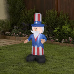 Load image into Gallery viewer, 4&#39; Outdoor Uncle Sam Spring Inflatable
