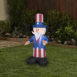 4' Outdoor Uncle Sam Spring Inflatable