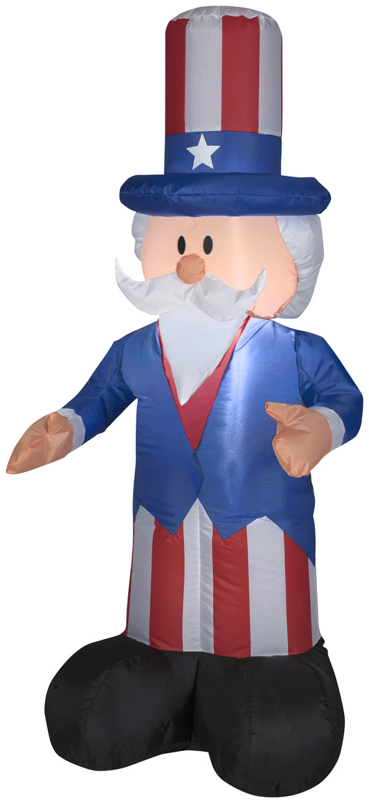 4' Outdoor Uncle Sam Spring Inflatable