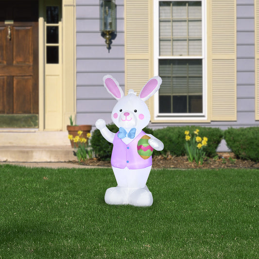 4' Airblown Easter Bunny with Egg Spring Inflatable