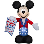 Load image into Gallery viewer, Gemmy Airblown Inflatable 5ft Independence Day Light Patriotic Mickey Disney Independence Day Yard Decor

