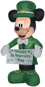 Load image into Gallery viewer, 3.5&#39; Airblown Disney St. Patrick&#39;s Day Mickey Mouse Spring Inflatable
