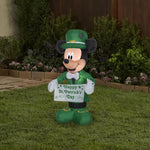 Load image into Gallery viewer, 3.5&#39; Airblown Disney St. Patrick&#39;s Day Mickey Mouse Spring Inflatable
