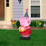 Load image into Gallery viewer, Gemmy Airblown Inflatable Birthday Party Peppa Pig, 3.5 ft Tall, pink
