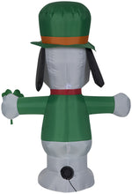 Load image into Gallery viewer, Gemmy Airblown Inflatable St. Patrick&#39;s Day Snoopy, 3.5 ft Tall
