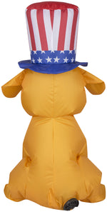 Load image into Gallery viewer, Gemmy Airdorable Airblown Patriotic Dog, 2 ft Tall, Orange
