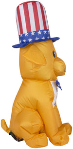 Load image into Gallery viewer, Gemmy Airdorable Airblown Patriotic Dog, 2 ft Tall, Orange
