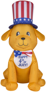 Load image into Gallery viewer, Gemmy Airdorable Airblown Patriotic Dog, 2 ft Tall, Orange
