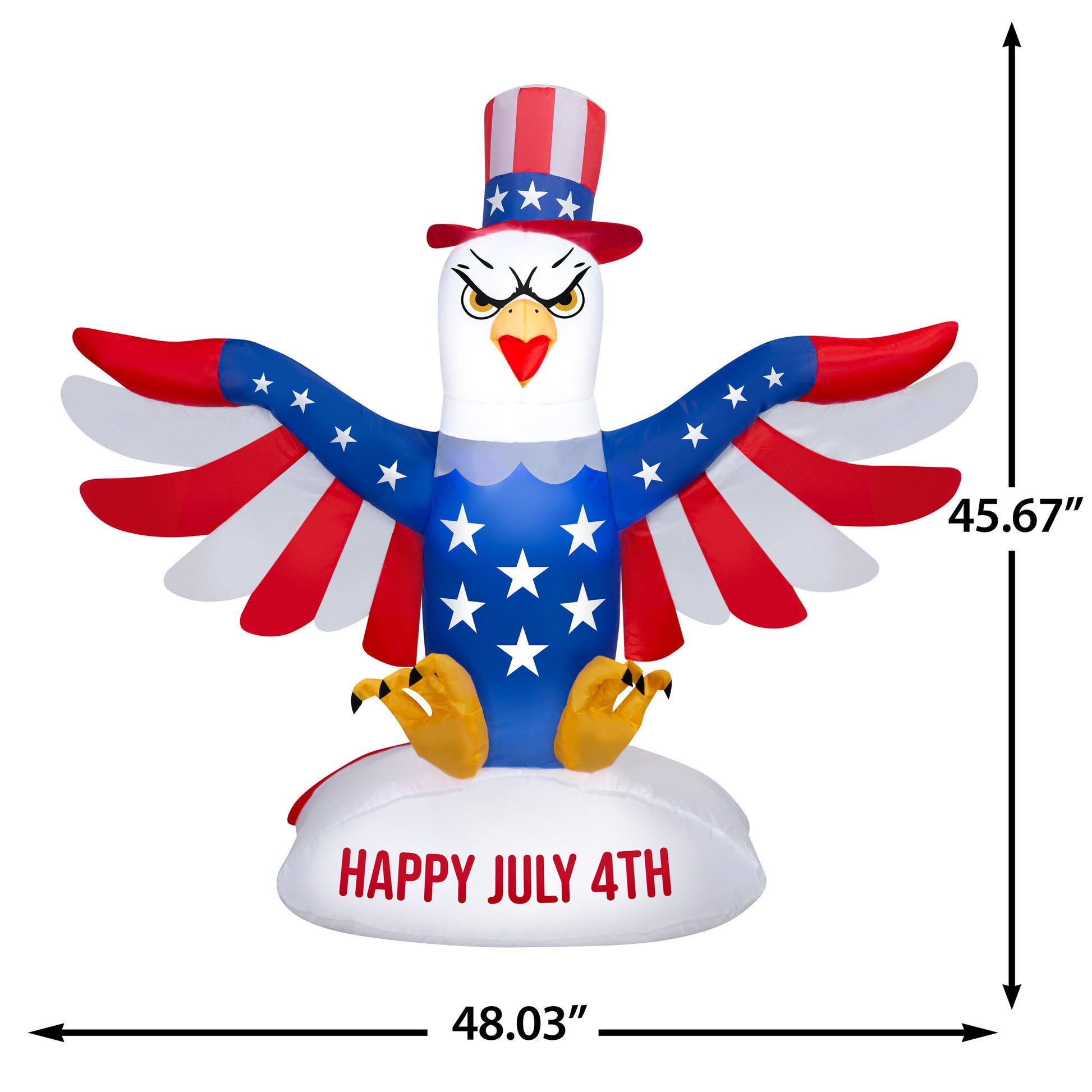 3.8-Ft American Eagle Patriotic Inflatable dimensions
