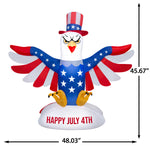 Load image into Gallery viewer, Gemmy Airblown Inflatable 3.8ft Independence Day Light Patriotic American Eagle Independence Day Yard Decor
