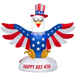 Load image into Gallery viewer, Gemmy Airblown Inflatable 3.8ft Independence Day Light Patriotic American Eagle Independence Day Yard Decor
