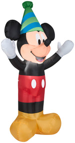 Load image into Gallery viewer, Gemmy 4 ft Tall Airblown Inflatable Birthday Party Mickey Mouse
