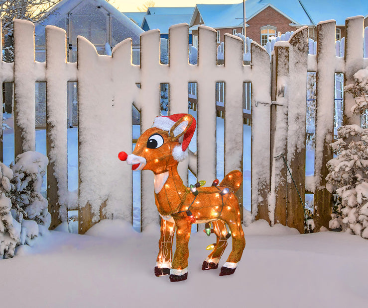 ProductWorks 24 Inch 3D Pre Lit Rudolph with C9 Light Strand image 3