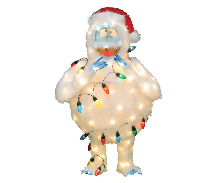 ProductWorks 32 Inch 3D Pre Lit Rudolph Bumble with C9 Light Strand, White