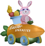 Load image into Gallery viewer, Gemmy Airblown Inflatable Easter Bunny Speedster, 3 ft Tall, pink
