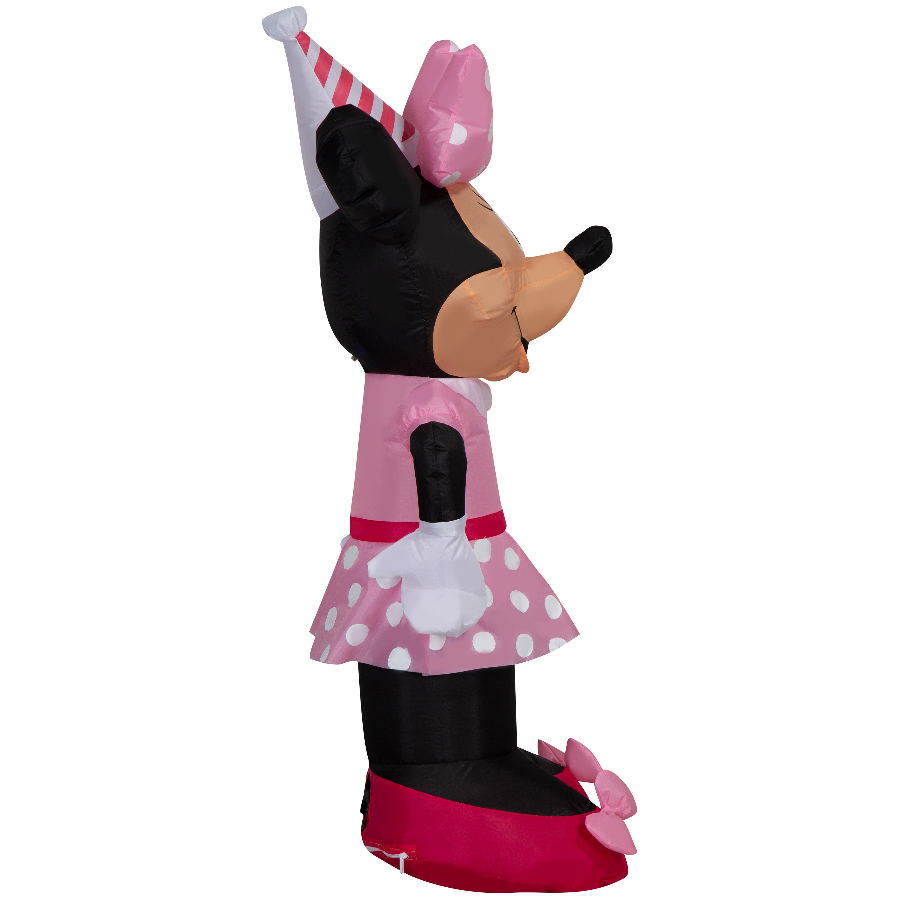 Gemmy Airblown Inflatable Minnie w/Party Hat Disney, 4 ft Tall, Pink