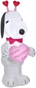 Gemmy Airblown Inflatable Valentine Snoopy, 3.5 ft Tall