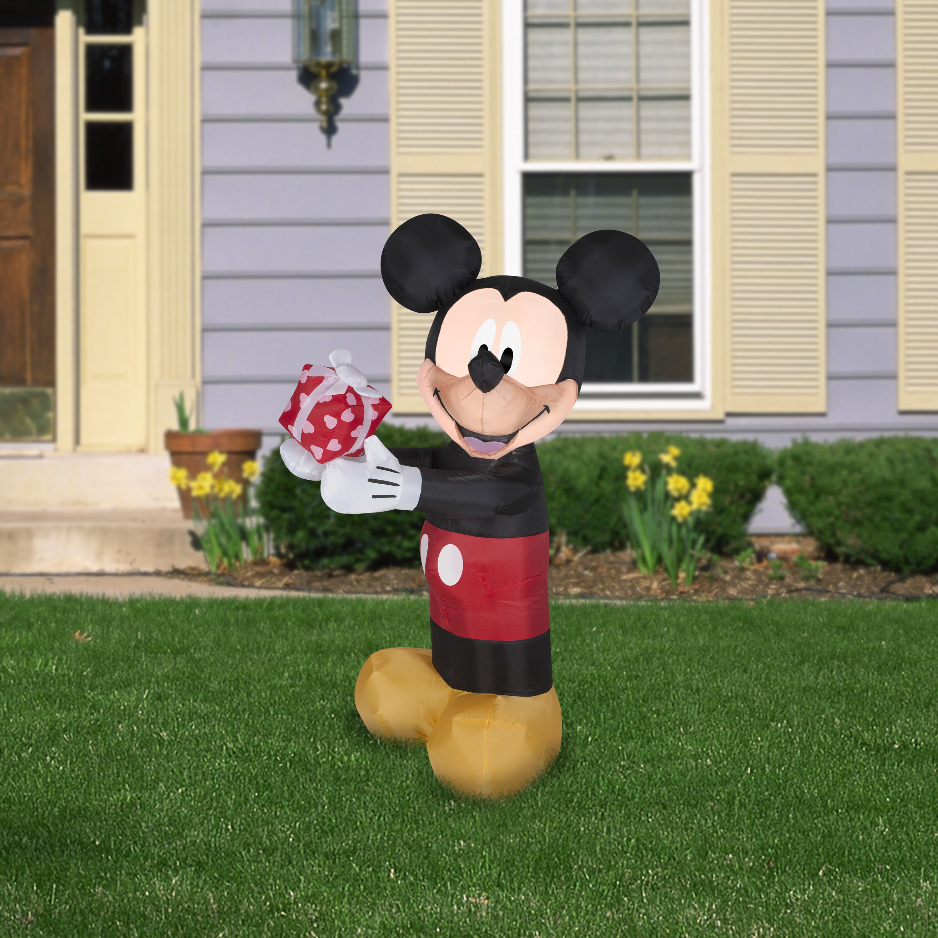 Gemmy Airblown Inflatable Valentine Mickey Mouse, 3.5 ft Tall