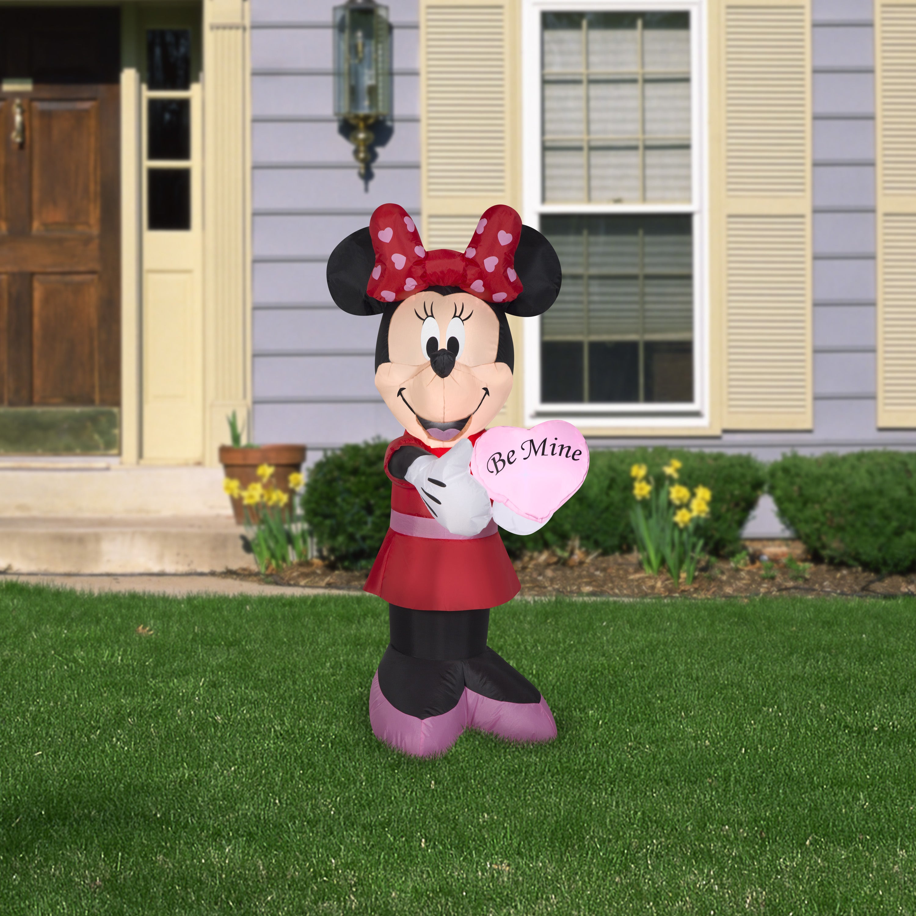 Gemmy Airblown Inflatable Valentine Minnie Mouse, 3.5 ft Tall