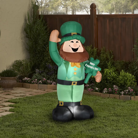 6' St. Patrick's Day Leprechaun Spring Inflatable