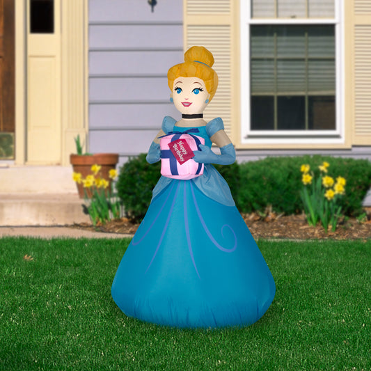 Inflatable Birthday Party Cinderella with Present, 3.5 ft Tall lifestyle