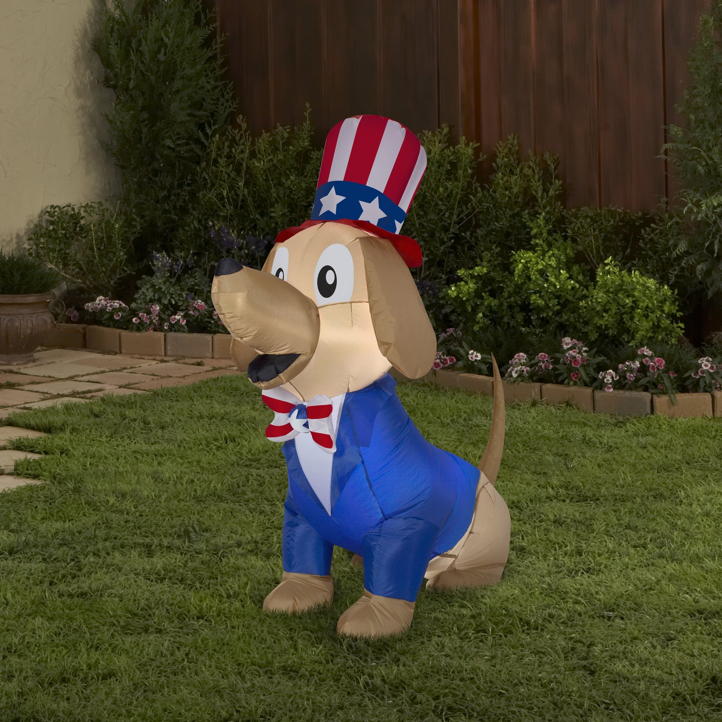 5' Patriotic Pooch Spring Inflatable lifestyle