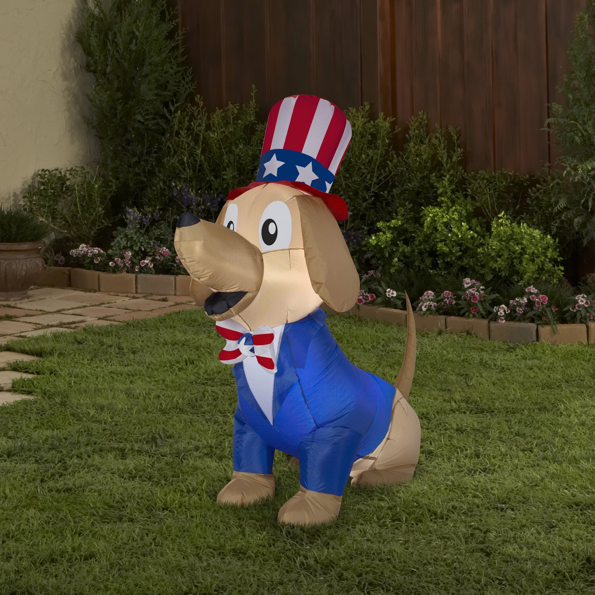 5' Patriotic Pooch Spring Inflatable lifestyle