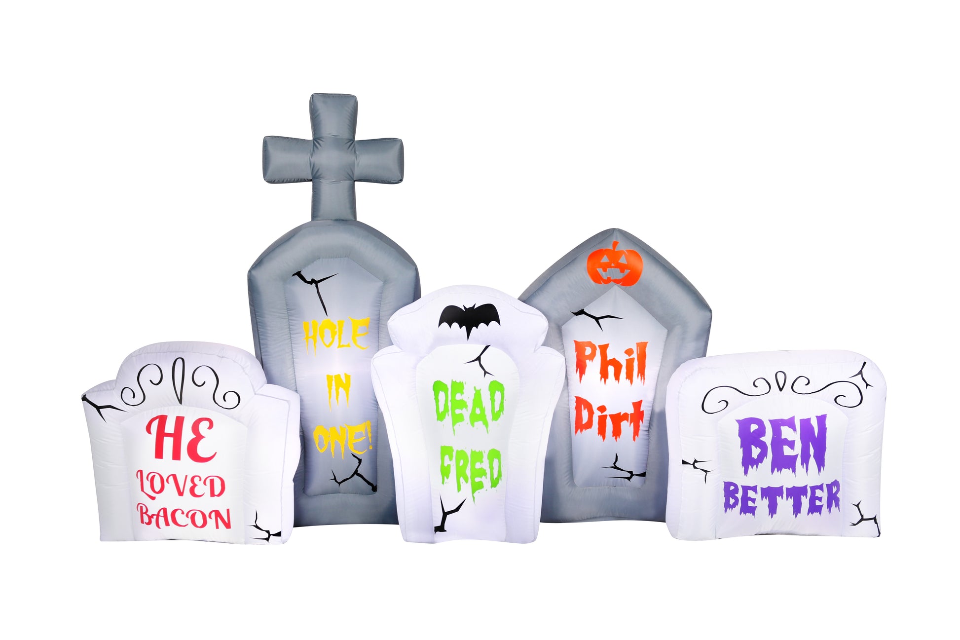 8' Flashing Lights Tombstone Scene Halloween Inflatable image 2