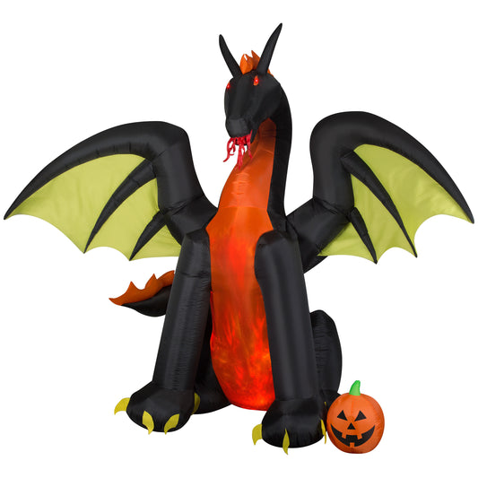 9-Ft Animated Fire & Ice Dragon Projection Inflatable
