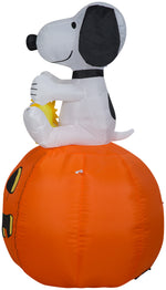 Load image into Gallery viewer, Peanuts Airblown Inflatable Snoopy and Woodstock on Pumpkin Peanuts, 3.5 ft Tall, Multicolored
