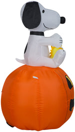 Load image into Gallery viewer, Peanuts Airblown Inflatable Snoopy and Woodstock on Pumpkin Peanuts, 3.5 ft Tall, Multicolored
