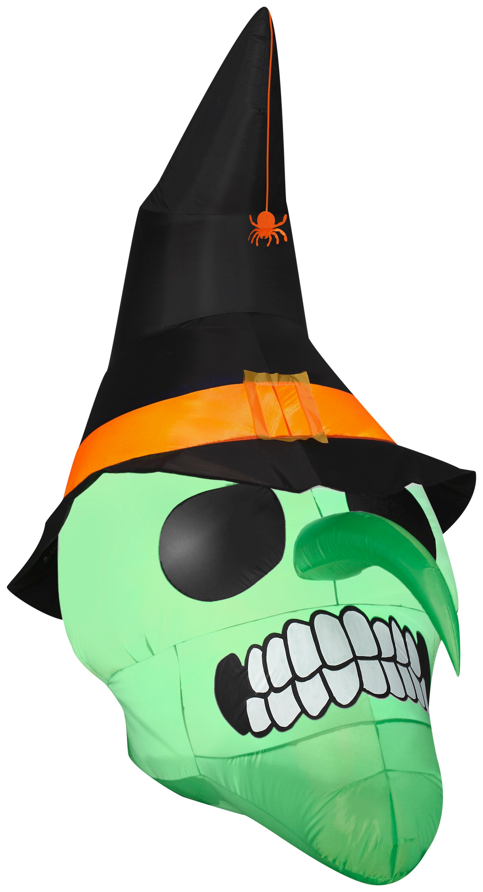 Green Witch Skull Halloween Inflatable