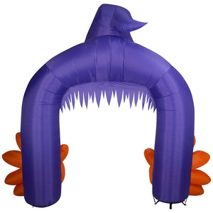Gemmy Halloween Inflatable Jack O' Lantern Reaper Archway with Swirling Lights, 10 ft Tall, Multi