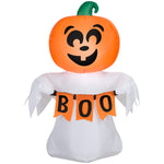 Load image into Gallery viewer, Gemmy Halloween Inflatable Jack O&#39; Lantern Ghost, 3.5 ft Tall, Multi

