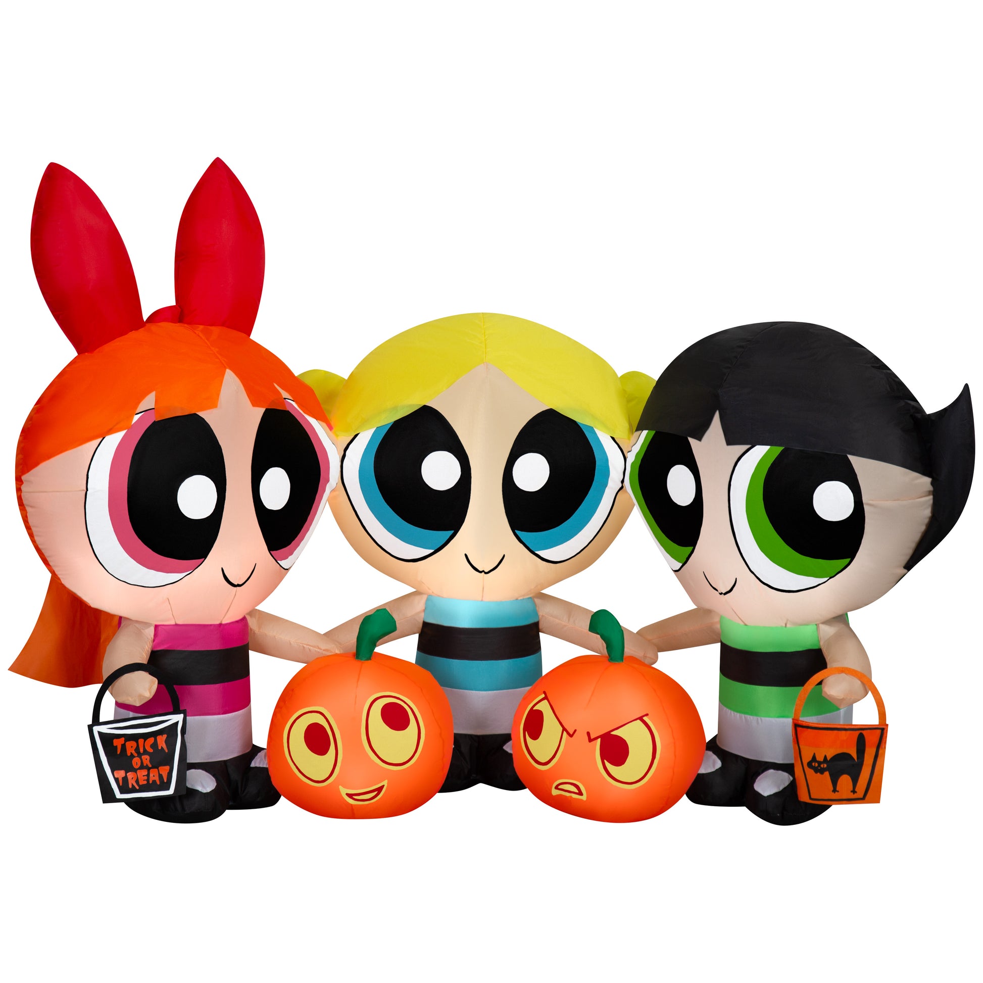 4-Ft Powerpuff Girls Scene with Blossom, Bubbles and Buttercup Halloween Inflatable
