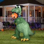 Load image into Gallery viewer, Gemmy Animated Halloween Inflatable T Rex with Jack O&#39; Lantern, 7.5 ft Tall, Multi
