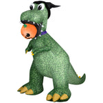 Load image into Gallery viewer, Gemmy Animated Halloween Inflatable T Rex with Jack O&#39; Lantern, 7.5 ft Tall, Multi
