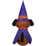 Load image into Gallery viewer, Gemmy Halloween Inflatable Dog in Witch Hat, 4 ft Tall, Multi
