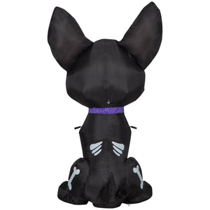 Gemmy Airblown Inflatable DOD Sitting Dog , 3.5 ft Tall, Multi
