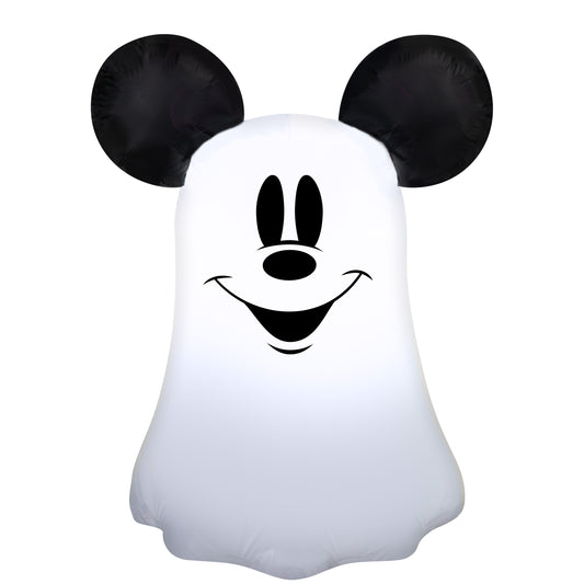 Gemmy Airblown Inflatable Stylized Mickey Ghost Disney , 3.5 ft Tall, Multicolored
