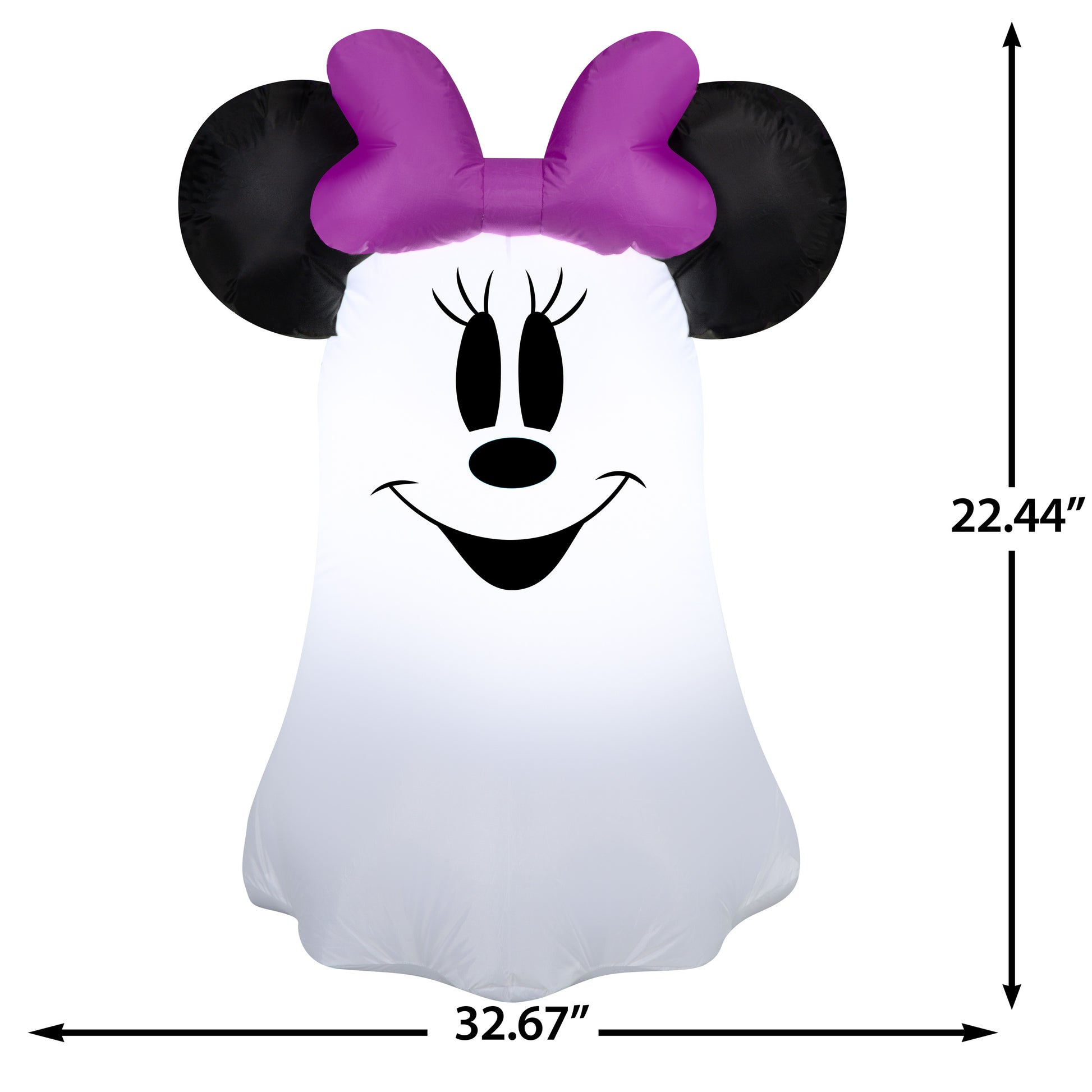 Inflatable Stylized Minnie Ghost Disney, 3.5 ft Tall dimensions